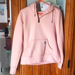 Carhartt - Quarter Zip Pink Hoodie